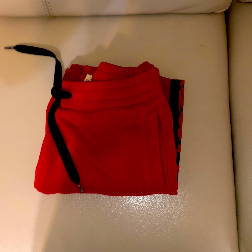 Red and black hollister sweats used